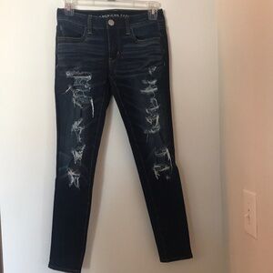American Eagle Distressed Super Stretch Jeans Size 0 Short